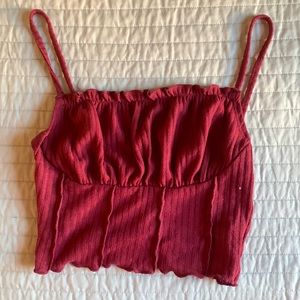 Pink shein bustier top, size small